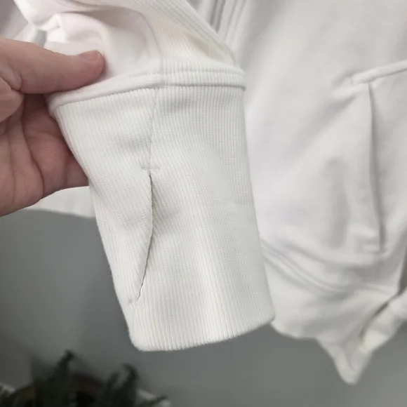 Athleta Triumph Women's White Zip-Up Hoodie White - Picture 5 of 11